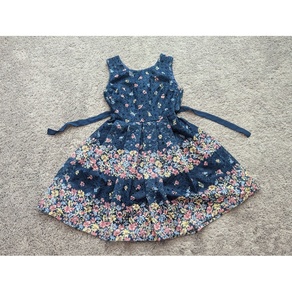 Liz Lisa Dress Women's Extra Small Sleeveless Tie Back Floral Princess Fairy